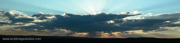 Cloud with Sun Shinning through Cracks