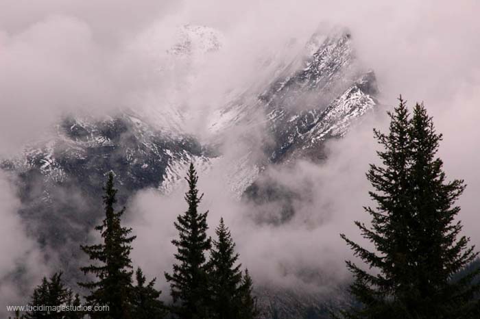 Mountains Under Clouds