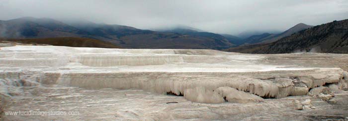 White Rock at Mamoth Hot Springs